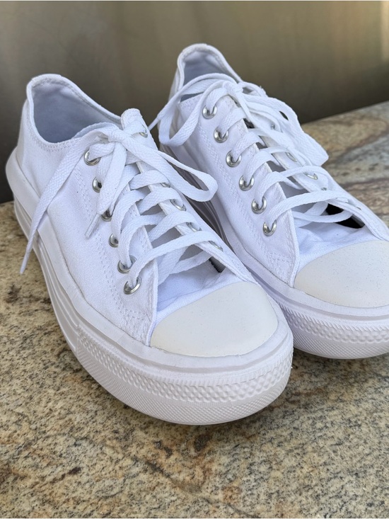 Converse Chuck Taylor All Star Move Canvas Platform Sneakers Shoes - White - Picture 9 of 16